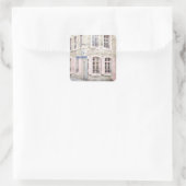 I Love Paris French Architecture Vierkante Sticker (Tas)