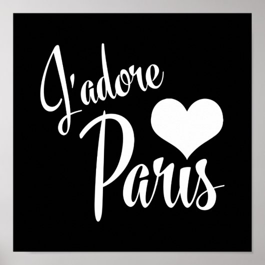 I Love Paris - J'adore Paris  Style Poster (Voorkant)