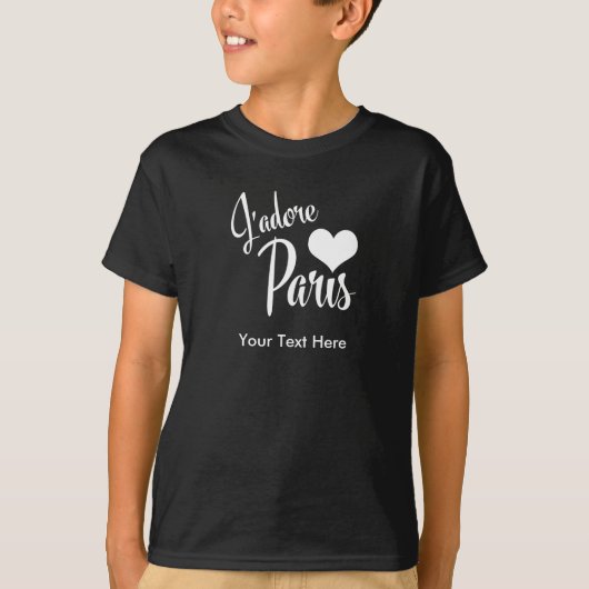 I Love Paris - J'adore Paris  style T-shirt (Voorkant)