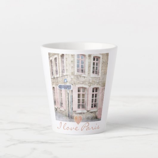 I Love Paris Latte Mok (Voorkant)