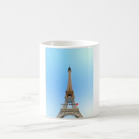 I Love Paris Mug – Eiffel Tower Illustration Coffe (Centre)