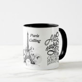 I Love Paris/ Paris Appelle Combo Mug (Devant droit)