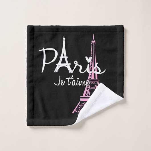 I Love Paris Tour Eiffel France Souvenir français (Gant de toilette)