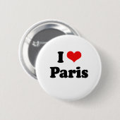 I Love Paris Tshirt Ronde Button 5,7 Cm (Voorkant /achterkant)
