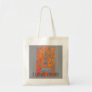 I Love Paris Vintage Travel Bag Tote Bag