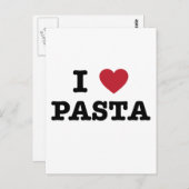 I Love Pasta Briefkaart (Voorkant / Achterkant)