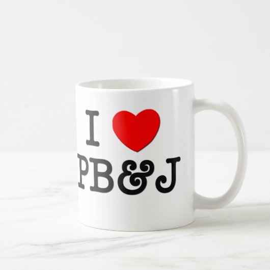 I Love PB&J (food) Koffiemok (Rechts)