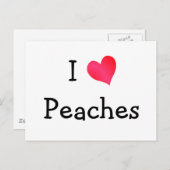 I Love Peaches Briefkaart (Voorkant / Achterkant)