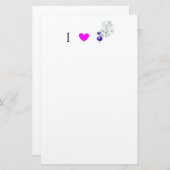 I Love Peacocks Briefpapier (Voorkant / Achterkant)