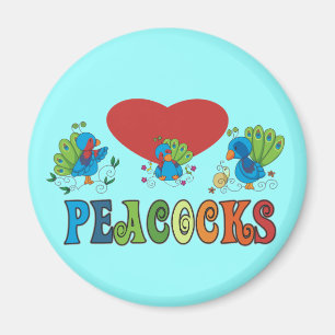 I Love Peacocks Magneet