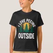 I Love Peeing Outside Funny Camng  T-shirt (Voorkant)