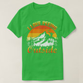 I Love Peeing Outside Retro Mountain Campi T-shirt (Design voorkant)
