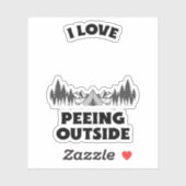 I LOVE PEEING OUTSIDE STICKER (Vel)