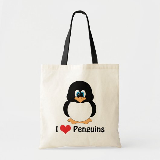 I Love Penguins Bag Tote Bag (Voorkant)