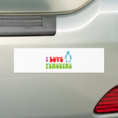 I Love Penguins Bumpersticker (Op auto)