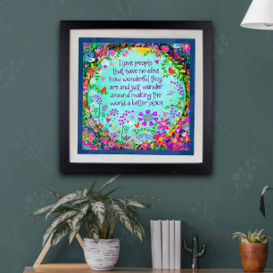 I Love People's Inspiron Photo Print Foto Afdruk