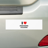 I Love Peregrine Falcons Bumpersticker (Op auto)