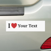 I Love Personalizable Bumper / Autocollant (En voiture)