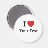 I Love Personalizable Fridge Magnet - Ajouter du t (Recto/Verso)