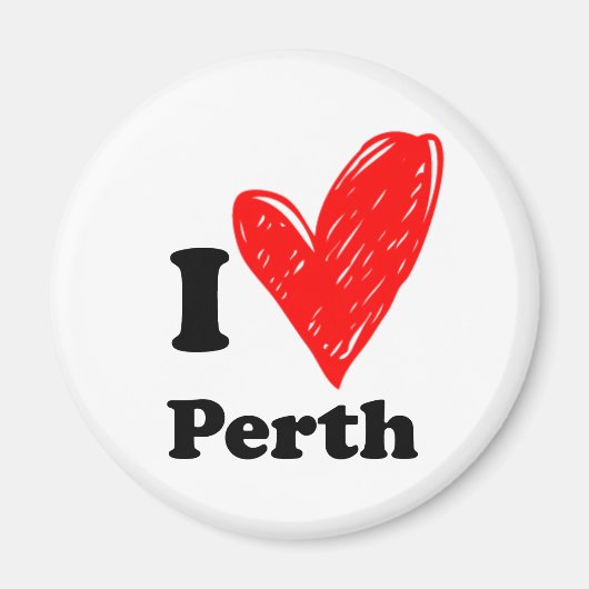 I Love Perth Magnet (Devant)