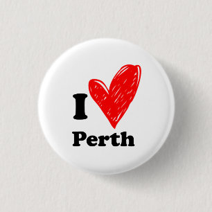 I Love Perth Ronde Button 3,2 Cm