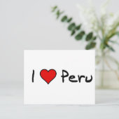I love Peru Briefkaart (Staand voorkant)