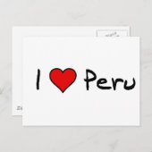 I love Peru Briefkaart (Voorkant / Achterkant)