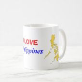 I Love Philippines Coffee Mok (Voorkant rechts)
