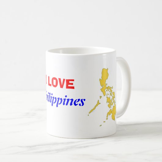 I Love Philippines Coffee Mok (Voorkant rechts)