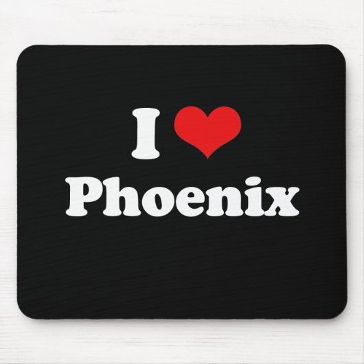 I Love Phoenix Tshirt White Tshirt Muismat (Voorkant)