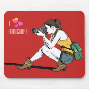 I Love Photography Mousepad Muismat