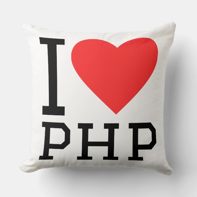 I love php  kussen (Voorkant)