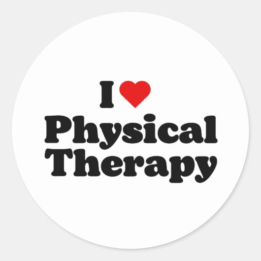 I Love Physical Therapy Ronde Sticker (Voorkant)