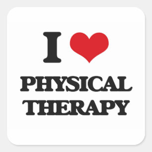 I Love Physical Therapy Vierkante Sticker