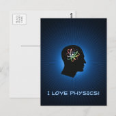 I LOVE PHYSICS - Carte postale de voeux (Devant / Derrière)