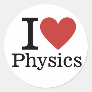 I ❤️ Love Physics voor studenten / faculteit Ronde Sticker