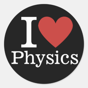 I ❤️ Love Physics voor studenten / faculteit Ronde Sticker