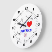 I Love Physique Horloge murale (Angle)