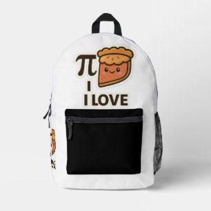 I Love Pi Sticker – Schattigee Wiskunde & Pie Pun  Bedrukte Rugzak