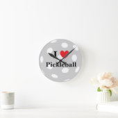 "I Love Pickleball" Horloge murale (Maison)