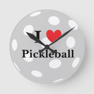 "I Love Pickleball" Horloge murale