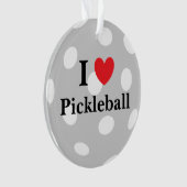 "I Love Pickleball" Ornament (voorkant)