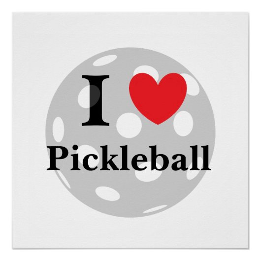 "I Love Pickleball" Perfect Poster (Voorkant)