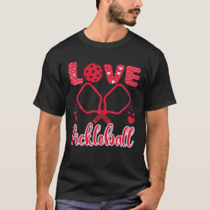 I Love Pickleball Valentijnsdag I Heart Pickleba T-shirt