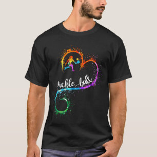 I Love Pickleball Waterverven Pickleball Girl Pla T-shirt