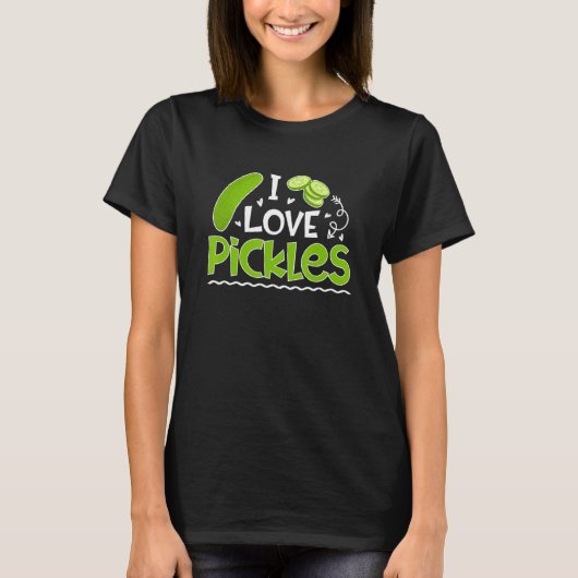 I Love Pickles Cucumber Diet Coach Vegan Dieticia T-shirt (Voorkant)