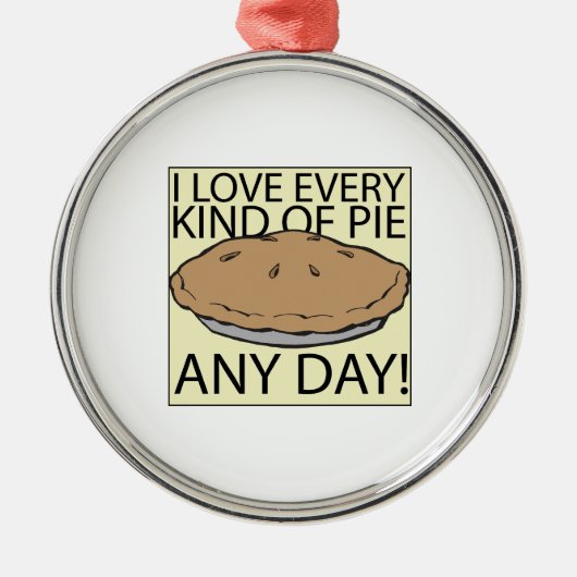I Love Pie Metalen Ornament (Voorkant)