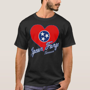 I Love Pigeon Forge Tennessee Heart State Flag T-shirt
