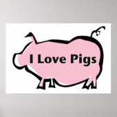 I Love Pigs Poster (Voorkant)
