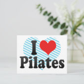 I Love Pilates Briefkaart (Staand voorkant)
